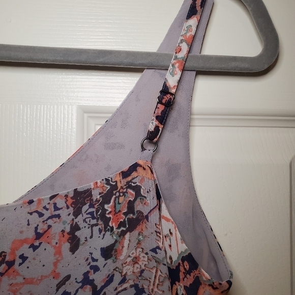 Cabi Fresco Dress Style 5049 Chiffon Water Color Print Double Chiffon Sz XS - Picture 6 of 12